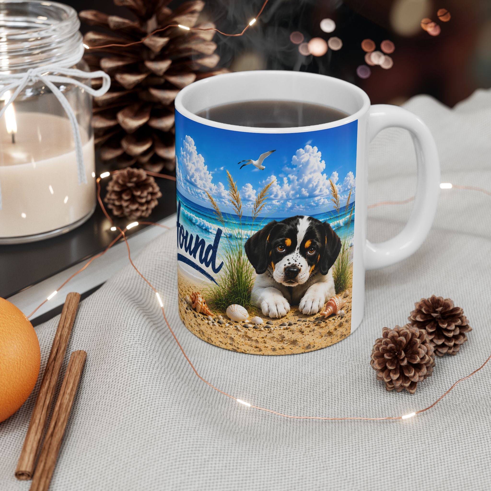Salty Hound Beach Puppy Ceramic Mug