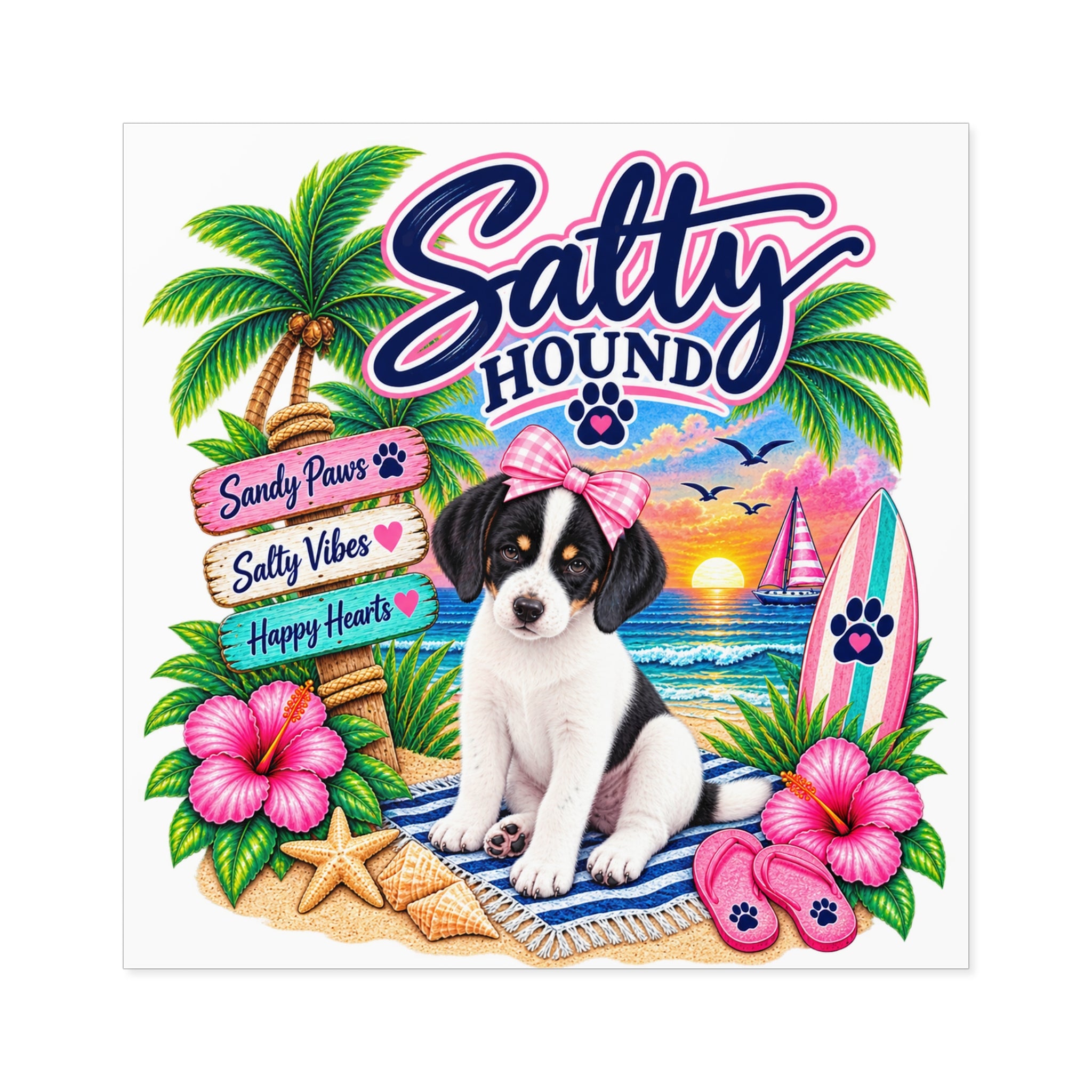 Salty Hound Sandy Paws Sticker