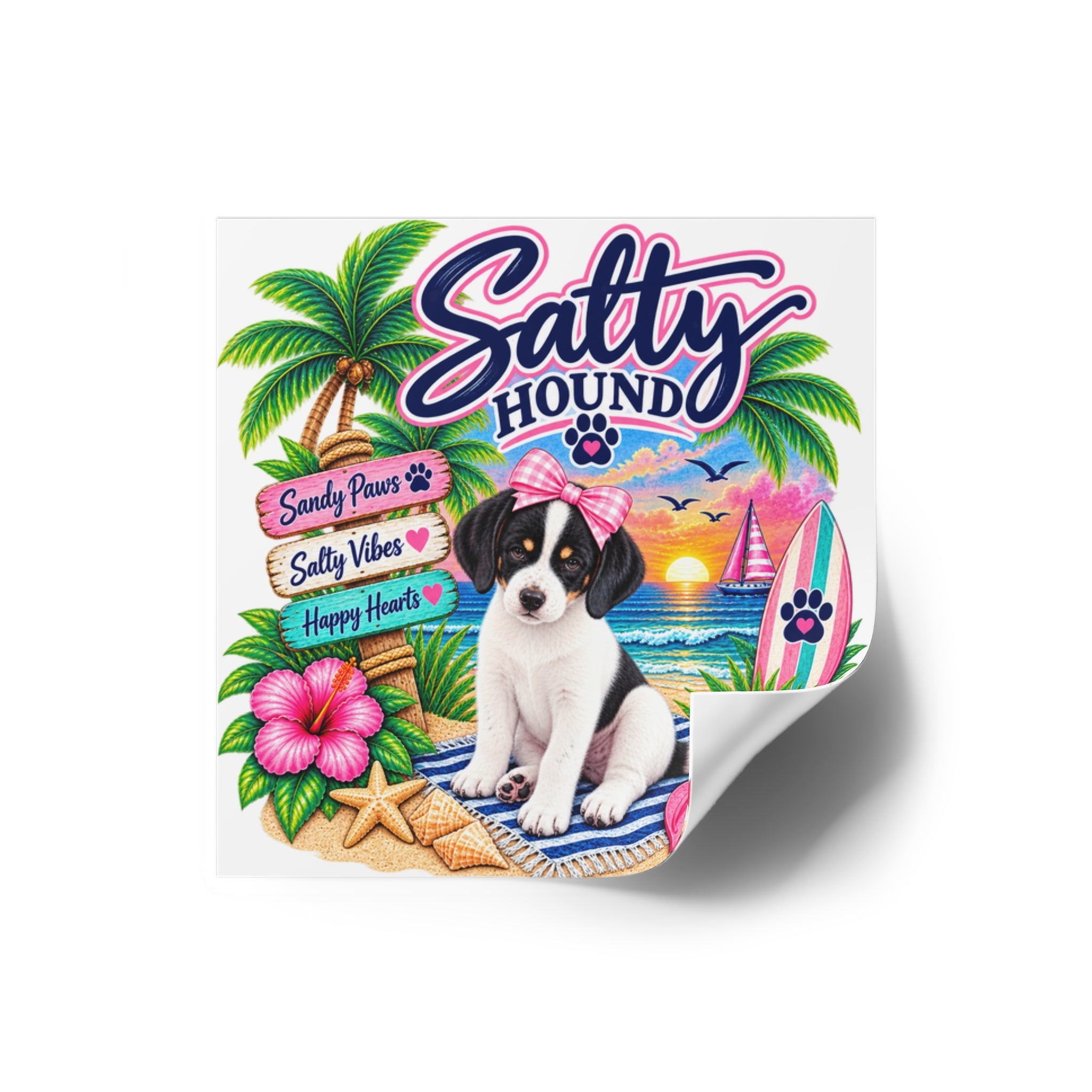 Salty Hound Sandy Paws Sticker