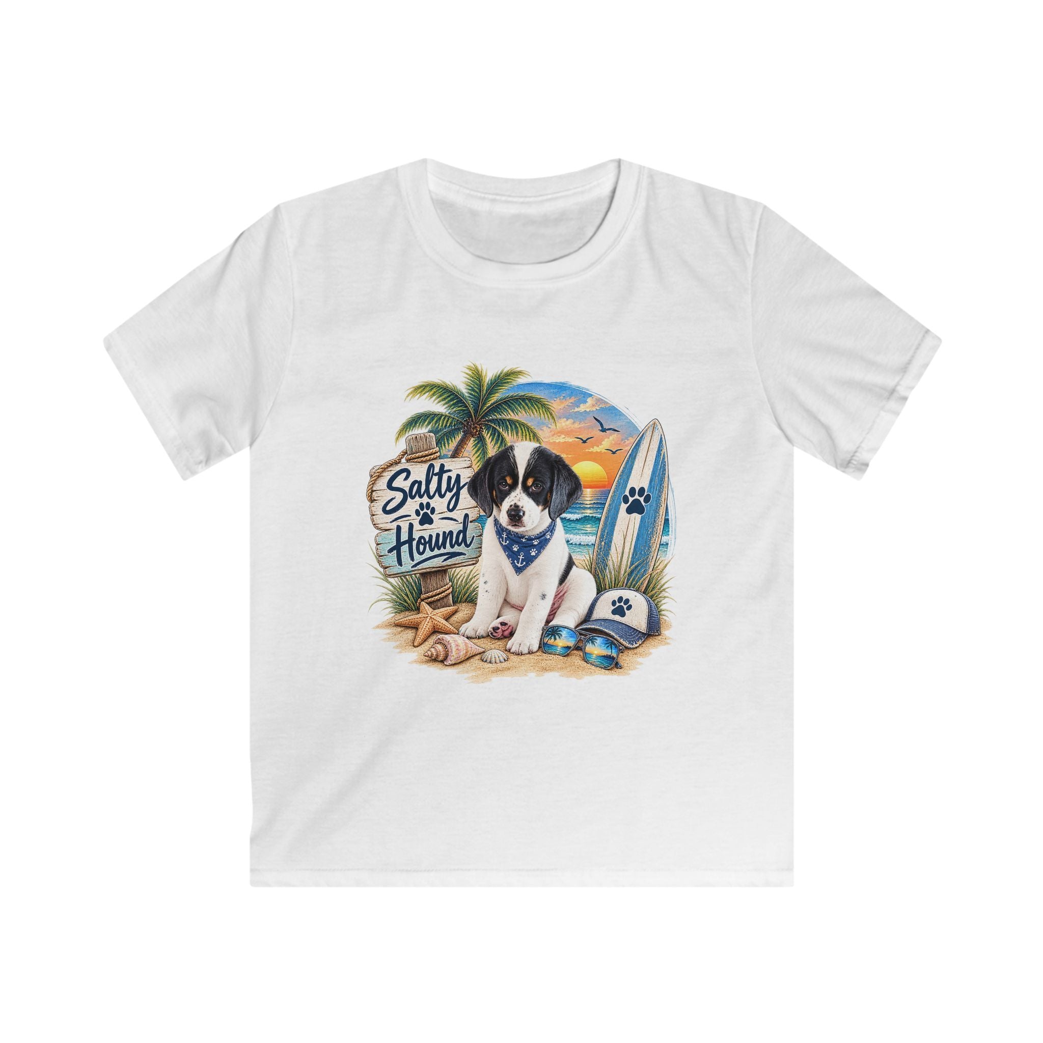 Salty Hound Beach Puppy Kids T-shirt