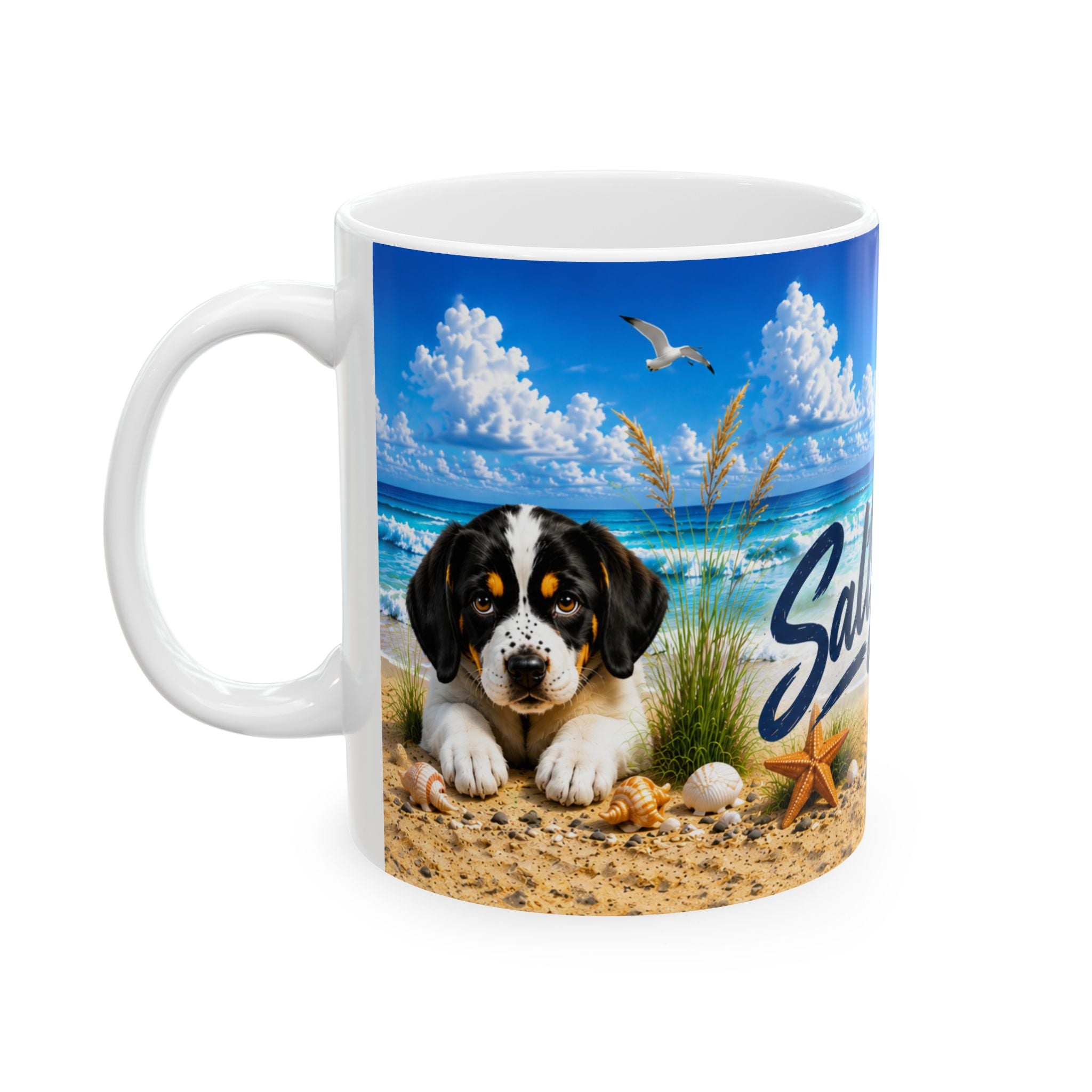 Salty Hound Beach Puppy Ceramic Mug