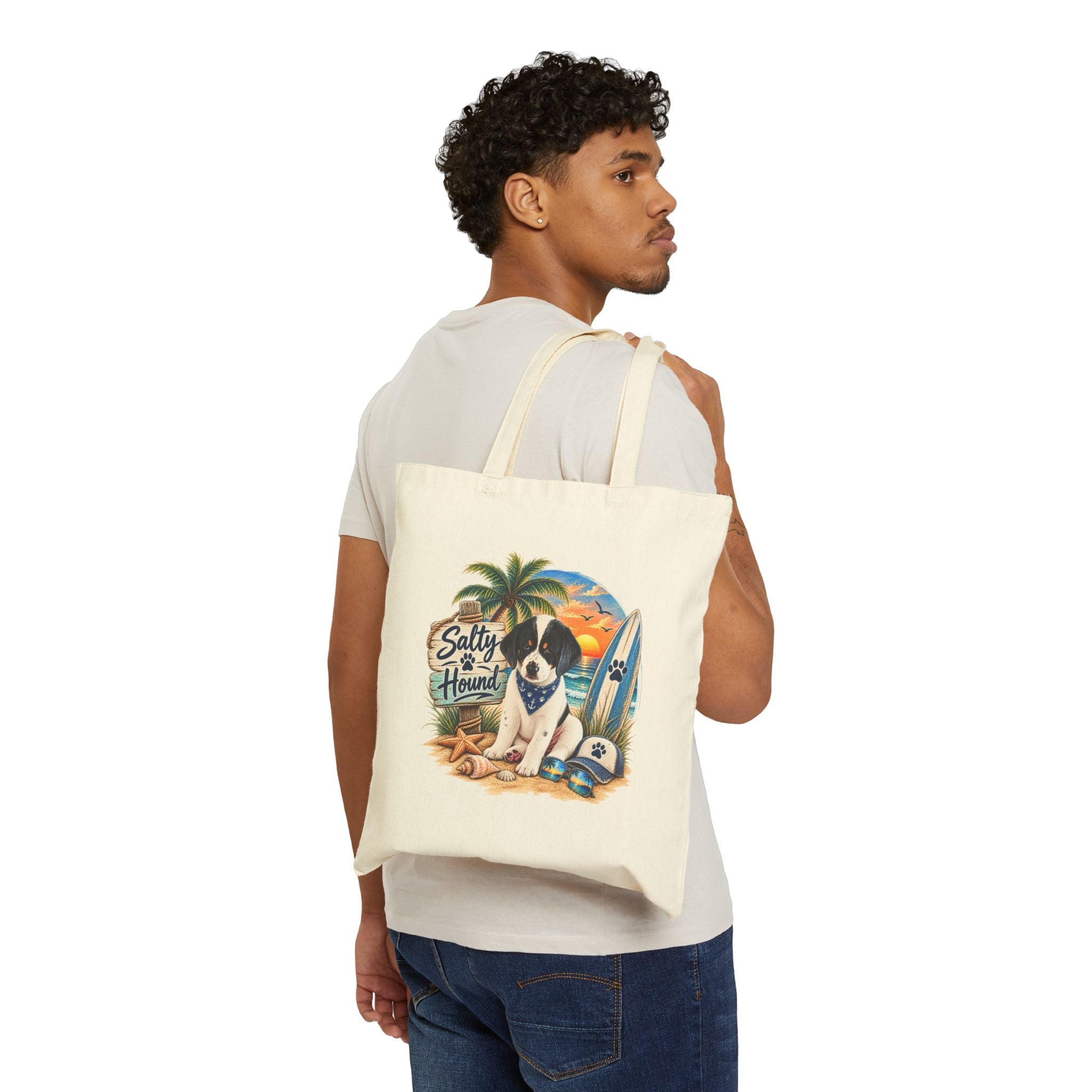 Salty Hound Beach Tote Bag
