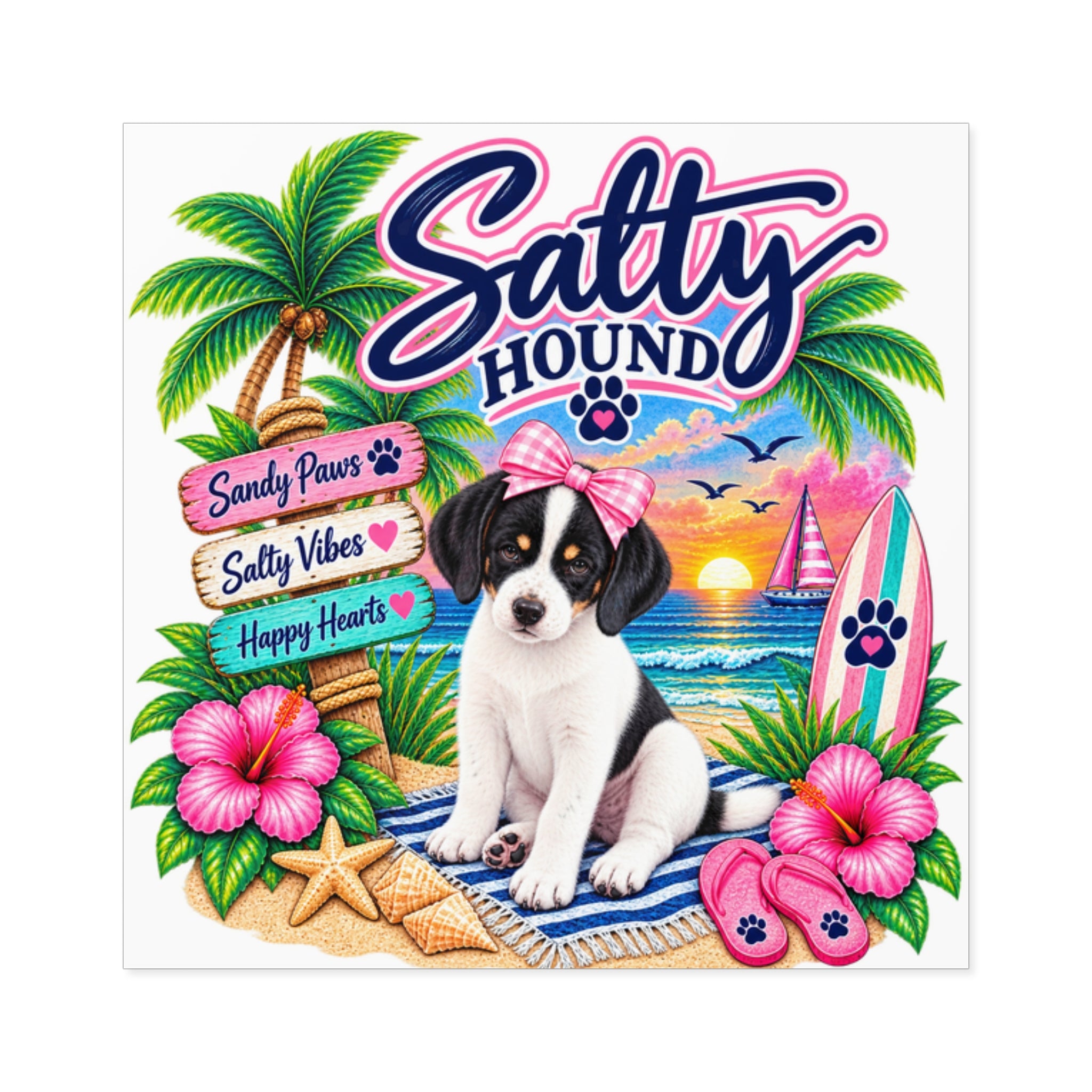 Salty Hound Sandy Paws Sticker