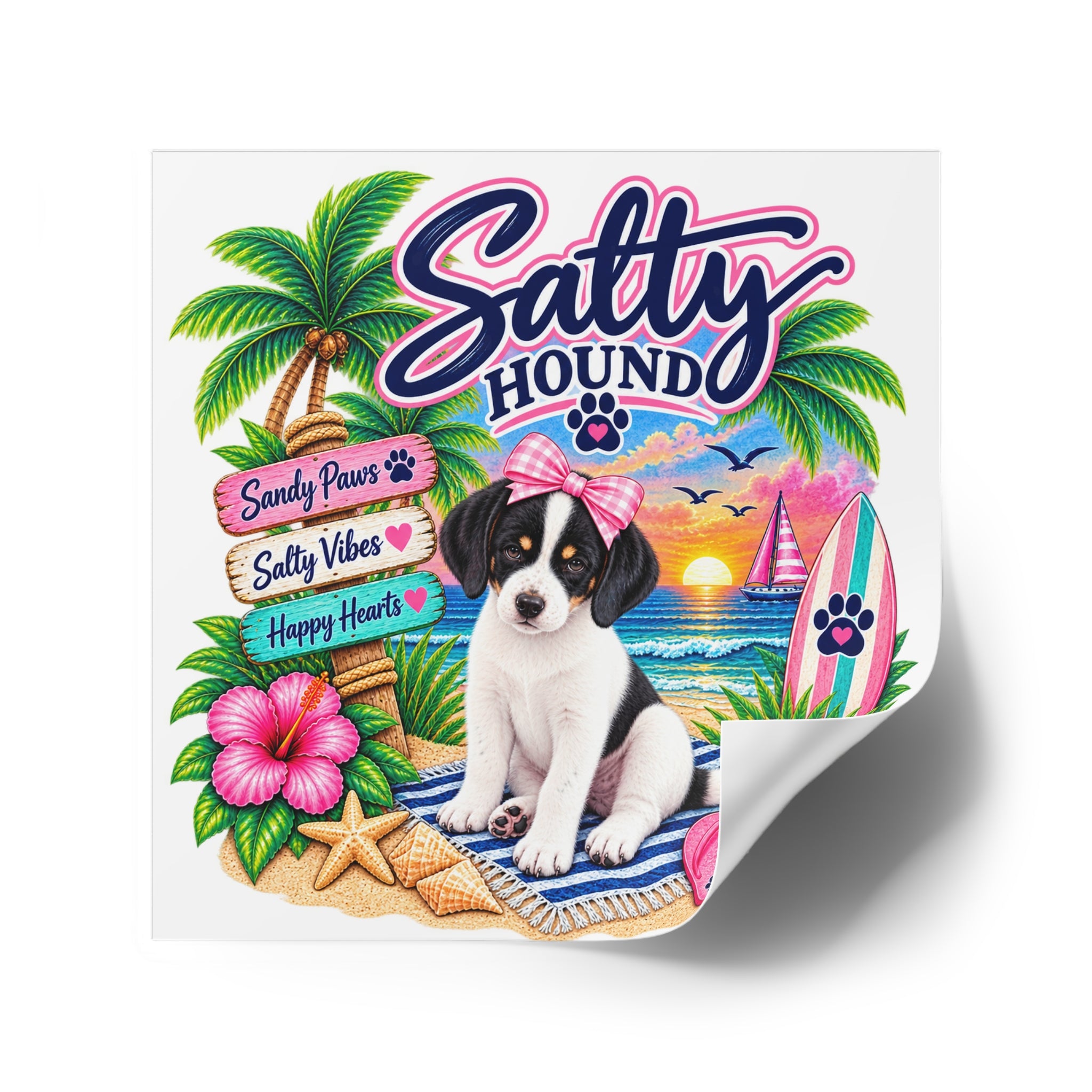 Salty Hound Sandy Paws Sticker