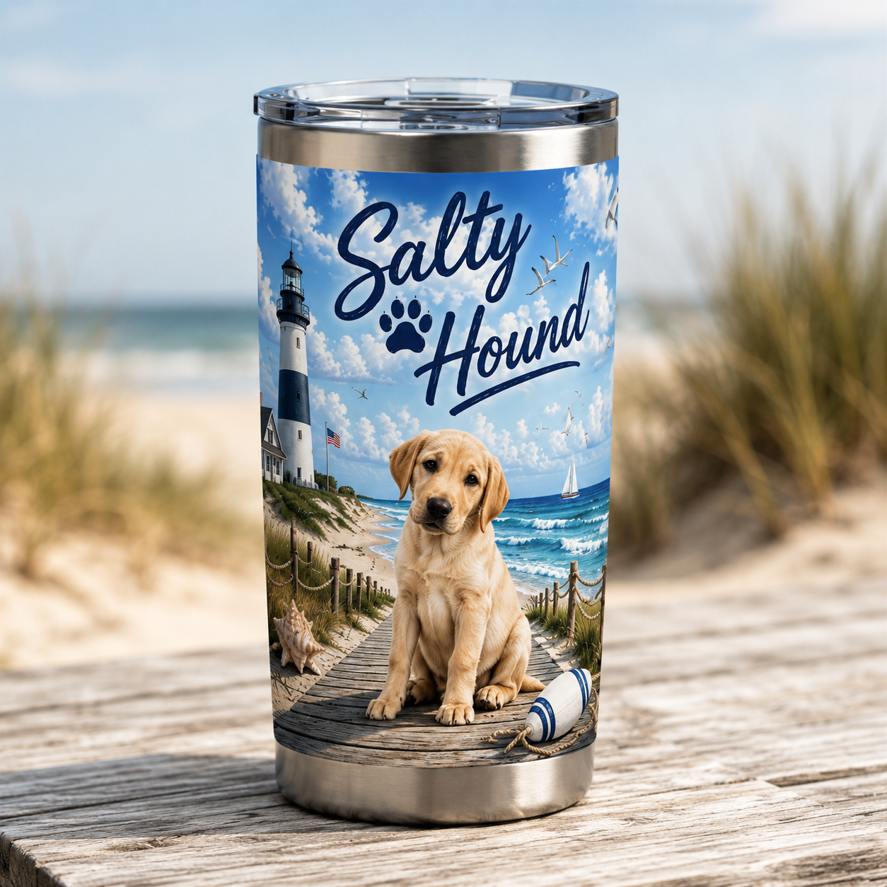Salty Hound Beach Paw Tumbler