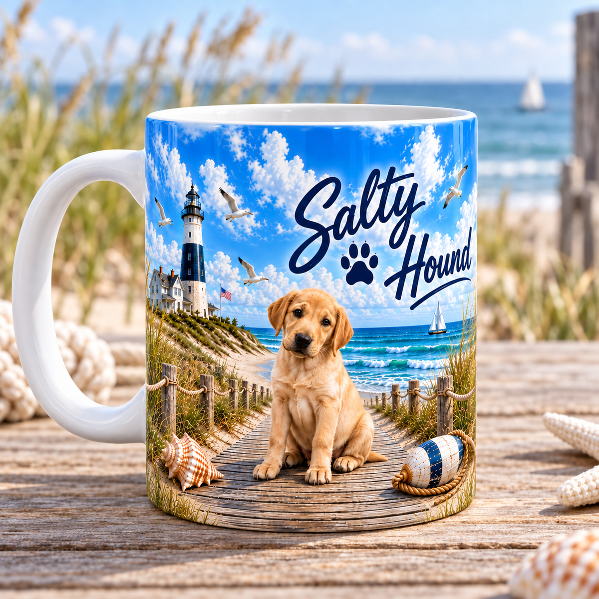 Salty Hound Lighthouse Lookout Mug