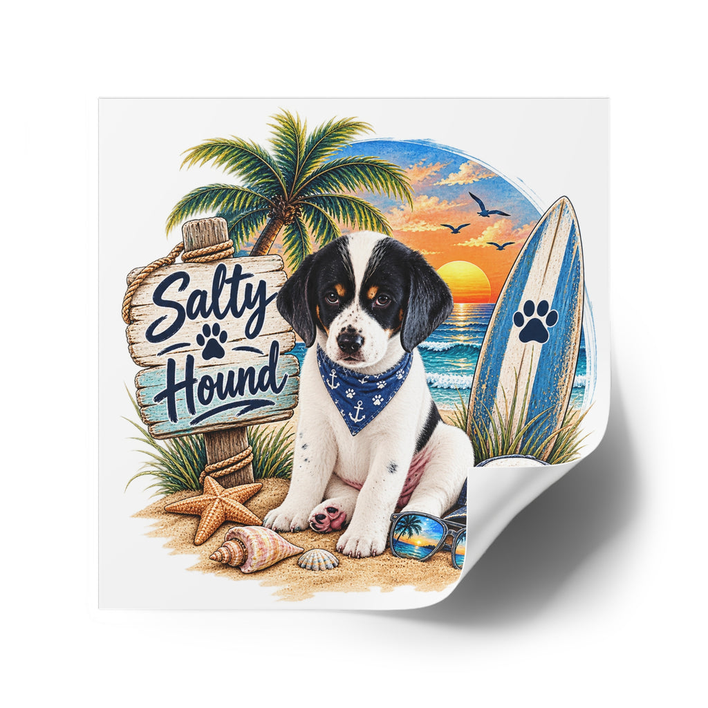 Salty Hound Beach Puppy Sticker