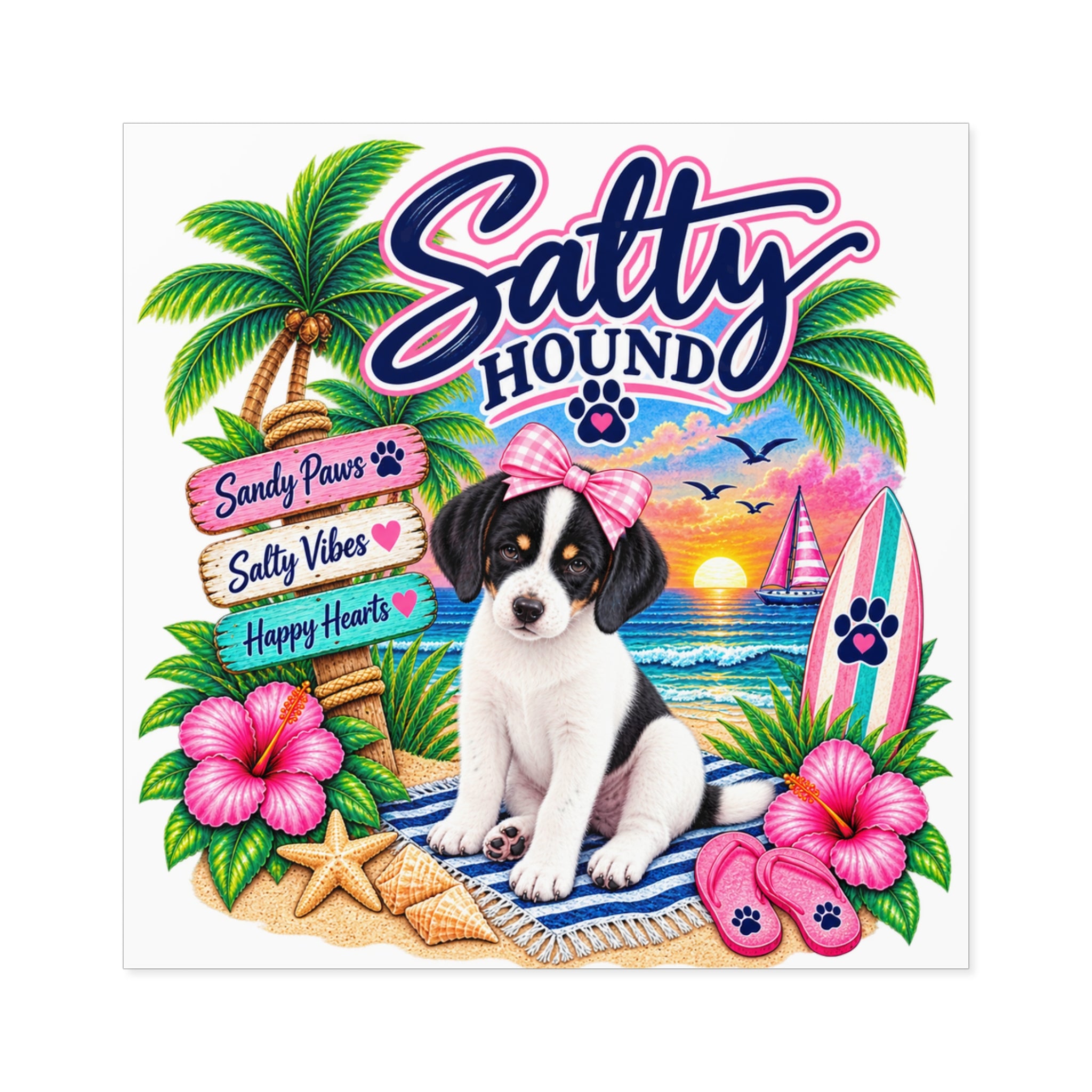 Salty Hound Sandy Paws Sticker