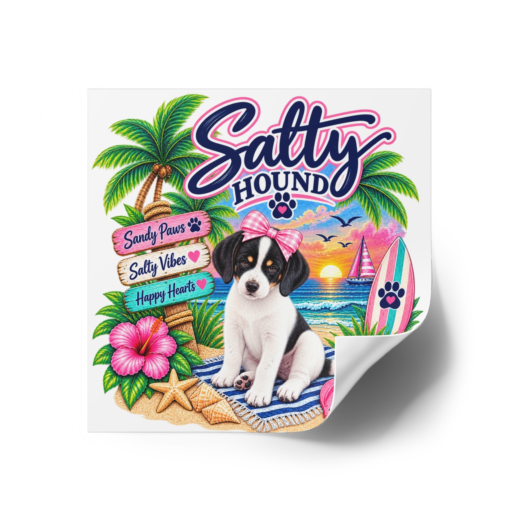 Salty Hound Sandy Paws Sticker