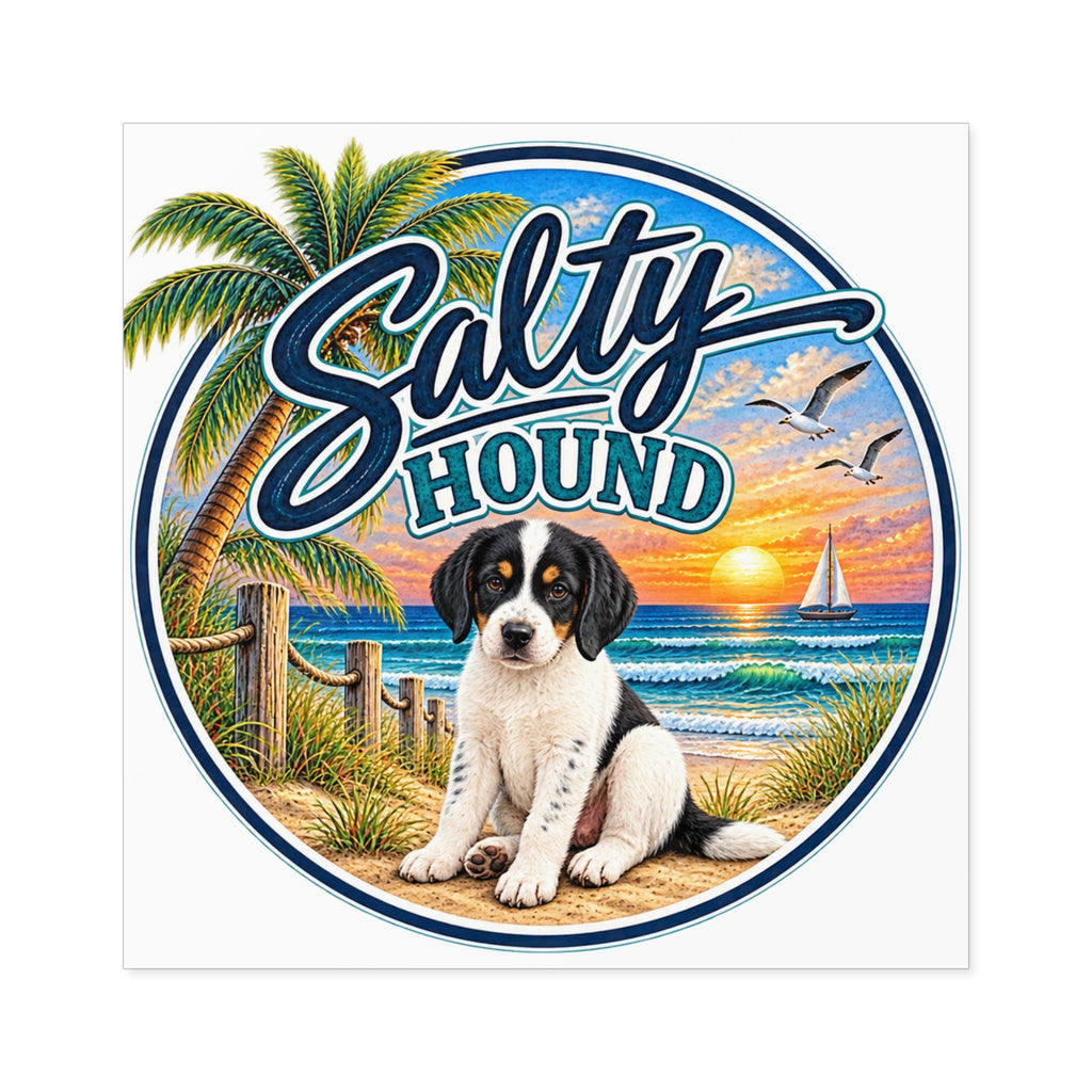 Salty Hound Sunset Sticker
