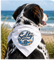 Salty Hound Blue Logo Bandana