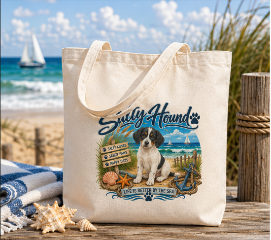 Salty Hound Coastal Canvas Tote