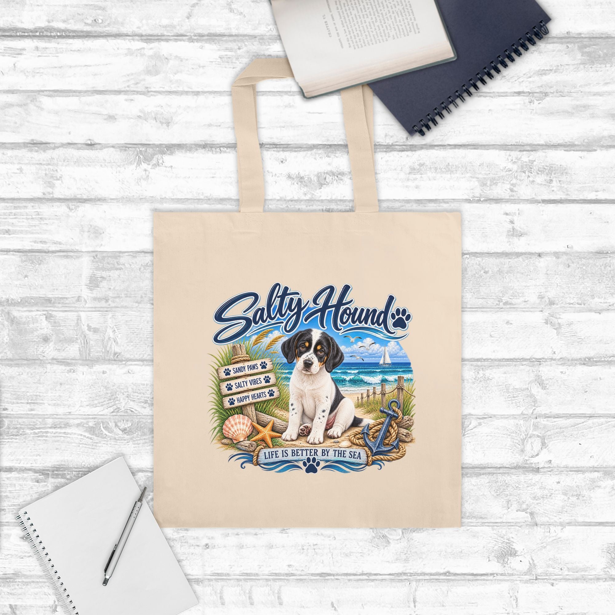 Salty Hound Coastal Canvas Tote