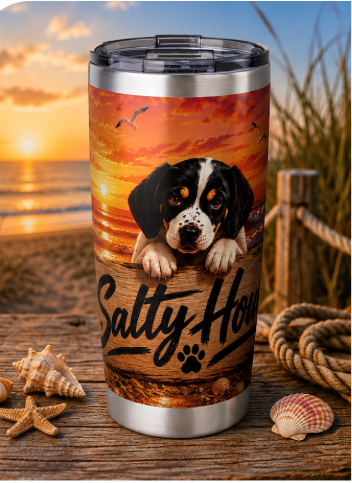 Salty Hound Sunset Tumbler